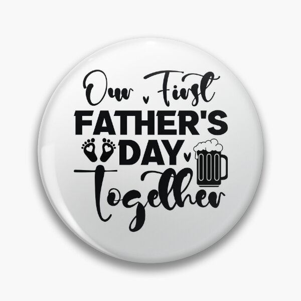 Item preview, Our First Fathers Day Together - Funny Dad Quotes Retro Vintage Aesthetic New Papa Baby Family Gift designed and sold by FuzionRaptor.