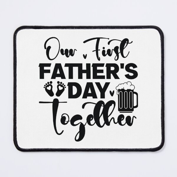 Item preview, Our First Fathers Day Together - Funny Dad Quotes Retro Vintage Aesthetic New Papa Baby Family Gift designed and sold by FuzionRaptor.