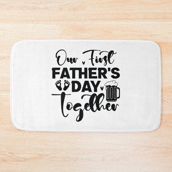 Item preview, Our First Fathers Day Together - Funny Dad Quotes Retro Vintage Aesthetic New Papa Baby Family Gift designed and sold by FuzionRaptor.