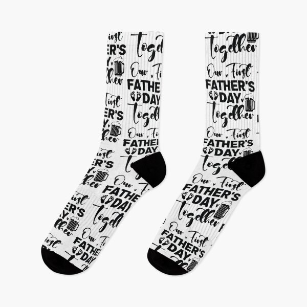 Item preview, Our First Fathers Day Together - Funny Dad Quotes Retro Vintage Aesthetic New Papa Baby Family Gift designed and sold by FuzionRaptor.
