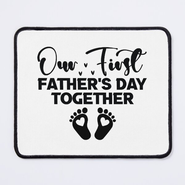 Item preview, Our First Fathers Day Together - Cute Retro New Dad Quotes Cool Matching Family Husband Newborn Baby Gift Apparel Art designed and sold by FuzionRaptor.