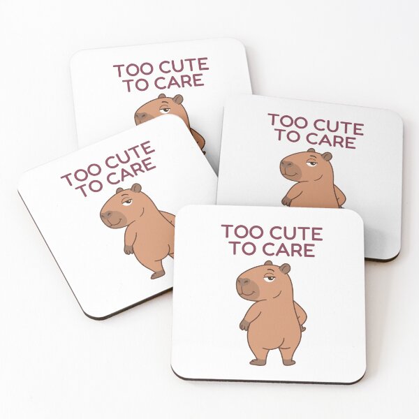 Item preview, Too Cute To Care Capybara – Funny Cute Animal Meme designed and sold by Sir Capy B.