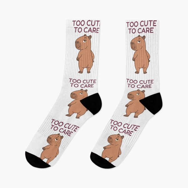 Item preview, Too Cute To Care Capybara – Funny Cute Animal Meme designed and sold by Sir Capy B.