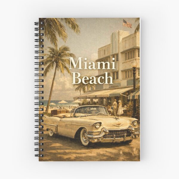 Item preview, Vintage Miami Beach Cadillac Convertible Art Print designed and sold by Ve & Co.
