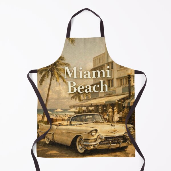 Item preview, Vintage Miami Beach Cadillac Convertible Art Print designed and sold by Ve & Co.