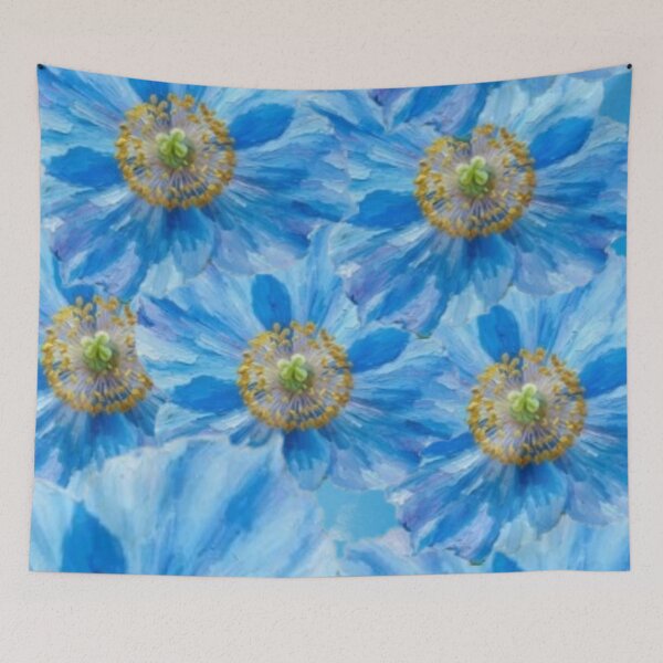 Item preview, Blue flowers designed and sold by Z&V.