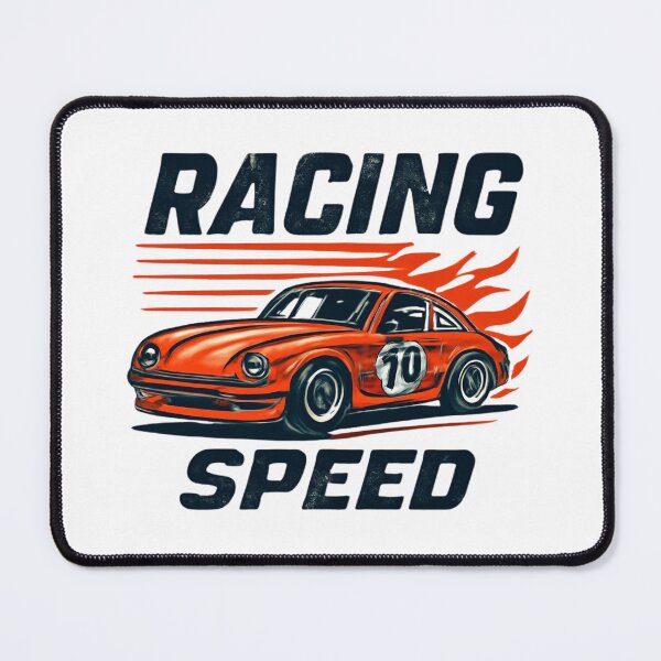 Item preview, 1980s Vintage Racing Graphic Sports Car with Flames Speed Lines Retro Motorsport Design designed and sold by trendplusco.