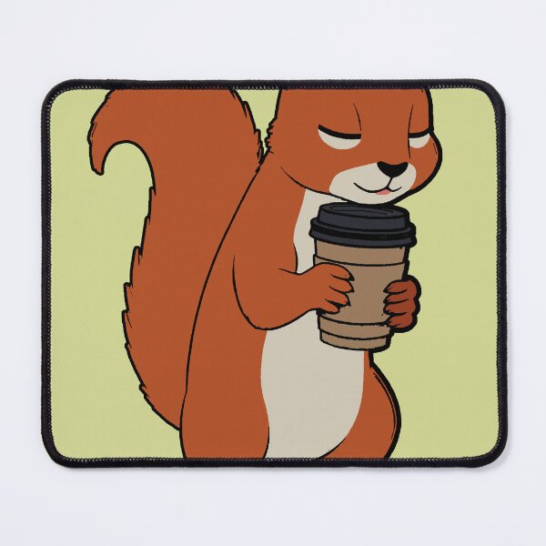 Item preview, Coffee-Addicted Squirrel | Squirrel with Kawaii Coffee Cup designed and sold by AstronautMerch.