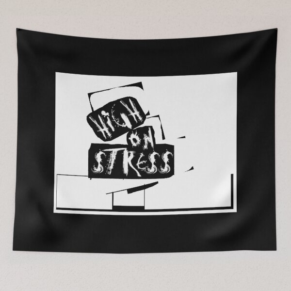 Item preview, High On Stress Distressed Punk Typography designed and sold by Dragonmotor Media.