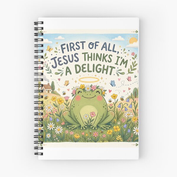 Item preview, First of All Jesus Thinks I'm a Delight Frog Shirt | Cute Christian Cottagecore Frog Tee designed and sold by DmaarGroup.