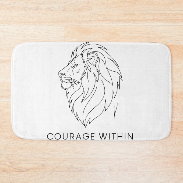 Item preview, Minimalist Lion Courage Within Line Art designed and sold by Orviona.