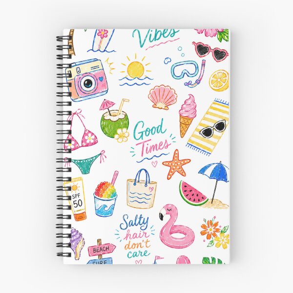 Item preview, Colorful Summer Doodle Pattern | Cute Beach Vacation Hand Drawn Tropical Design designed and sold by GozdeSoftChaos.