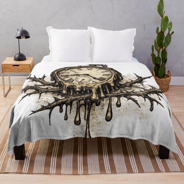 Item preview, Melting Clock Thorns Dark Gothic Surreal Witchy Aesthetic Art designed and sold by irfanshikh.