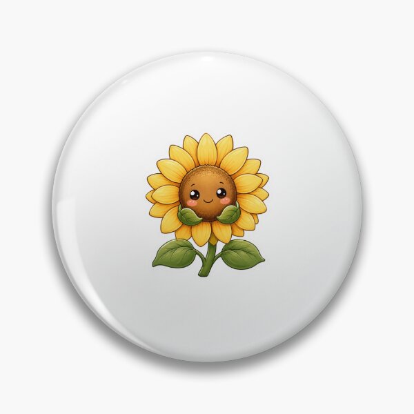 Item preview, Cute Kawaii Sunflower Sticker designed and sold by HaveAGoodDay365.