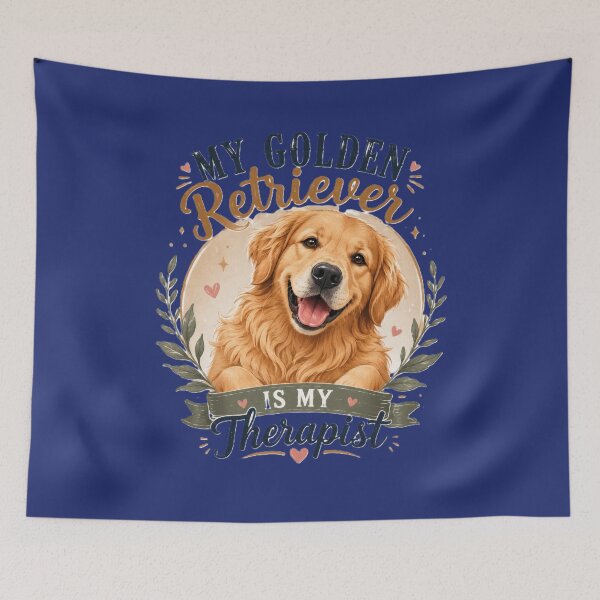 Item preview, My Golden Retriever Is My Therapist – Cute Dog Lover Gift | Golden Retriever Mom & Dad Design designed and sold by MKOWOLF.