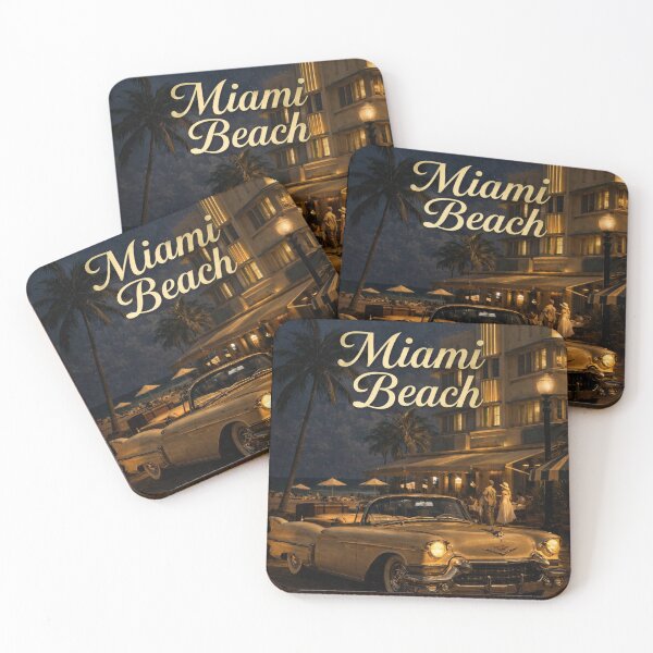 Item preview, Miami Beach Cadillac Convertible Art Print designed and sold by Ve & Co.