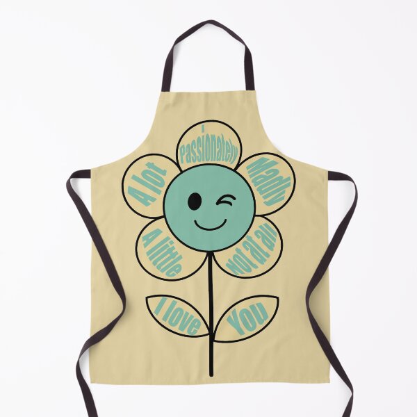 Item preview, I Love You - Beige Funny Flowers E9 designed and sold by StefanStudioArt.