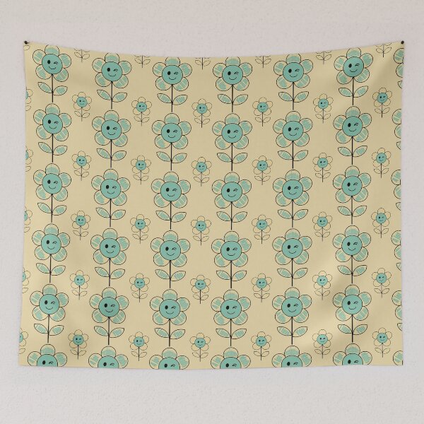 Item preview, I Love You - Beige Funny Flowers E9 designed and sold by StefanStudioArt.