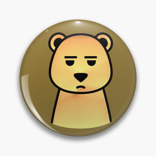Item preview, Serious Bear Pet | Minimalist Kawaii Annoyed Bear Face designed and sold by AstronautMerch.