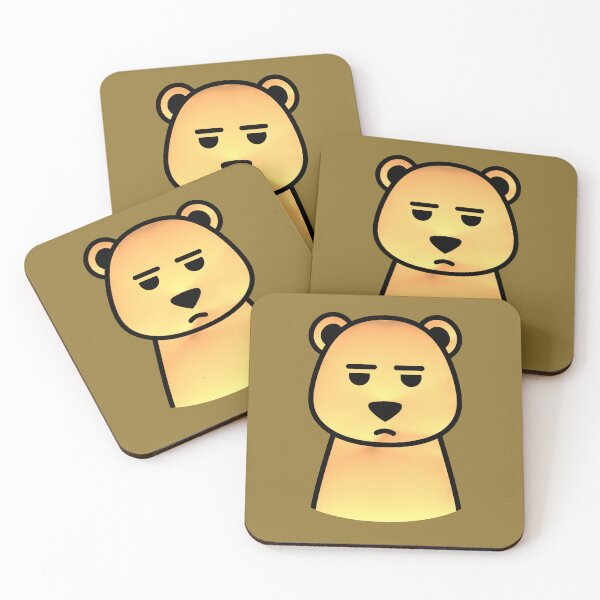 Item preview, Serious Bear Pet | Minimalist Kawaii Annoyed Bear Face designed and sold by AstronautMerch.