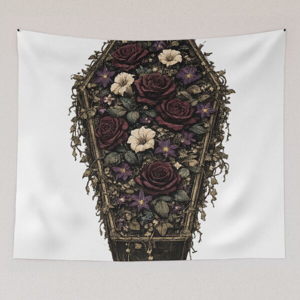 Item preview, Coffin Flowers Dark Cottagecore Gothic Botanical Witchy Fashion designed and sold by irfanshikh.