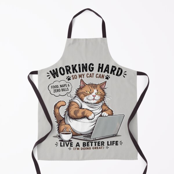 Item preview, Working Hard So My Cat Can Live Better Funny Cat T-Shirt | Cat Lover Office Humor designed and sold by LONE SPIRIT CO..