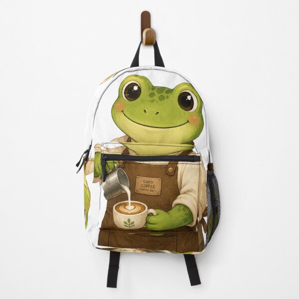 Item preview, Frog Barista – But First, Coffee designed and sold by 4Designbyme.