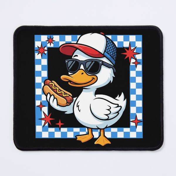 Item preview, Cool Cartoon Duck Wearing Sunglasses Hot Dog Shirt designed and sold by TeNovaStudio.
