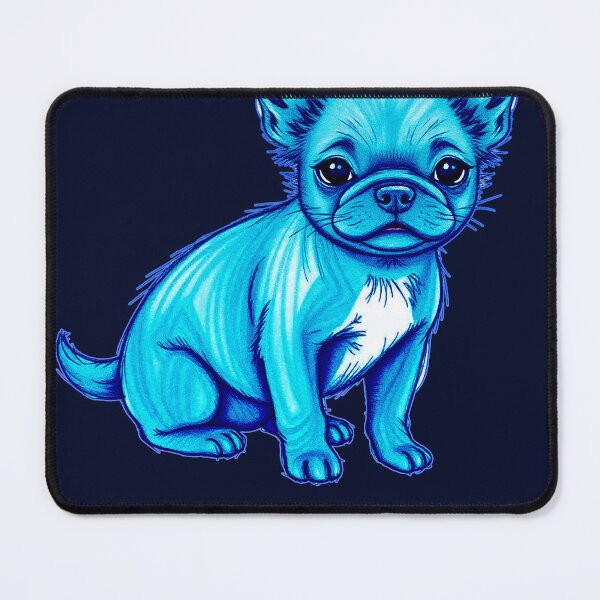 Item preview, edgy dog art neon retro wave designed and sold by Mudikeys.