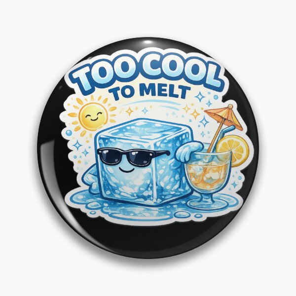 Item preview, Too Cool To Melt Ice Cube Shirt | Funny Summer Ice Cube | Tropical Drink Cartoon | Cute Cocktail Lover Gift designed and sold by TulipsArtDesigns .