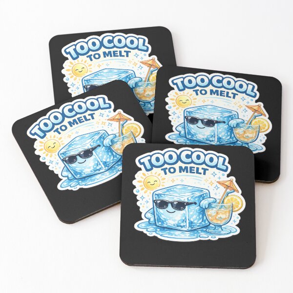 Item preview, Too Cool To Melt Ice Cube Shirt | Funny Summer Ice Cube | Tropical Drink Cartoon | Cute Cocktail Lover Gift designed and sold by TulipsArtDesigns .