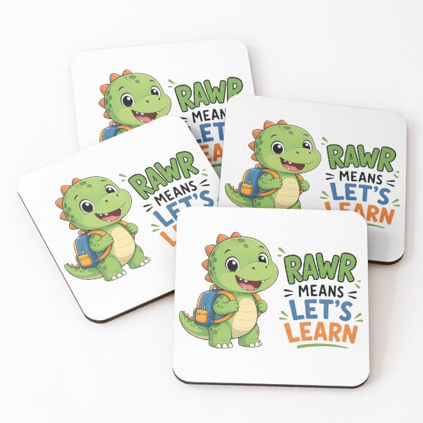 Item preview, Cute Dinosaur Back to School | Rawr Means Let's Learn | Kawaii Dino Student Sticker & T-Shirt designed and sold by MAPDDesigns.