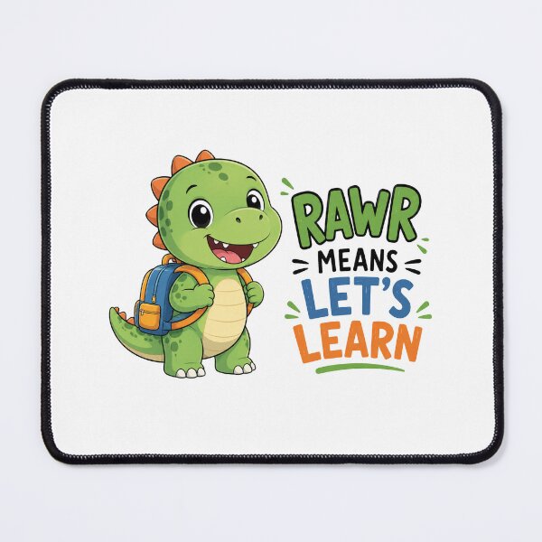 Item preview, Cute Dinosaur Back to School | Rawr Means Let's Learn | Kawaii Dino Student Sticker & T-Shirt designed and sold by MAPDDesigns.