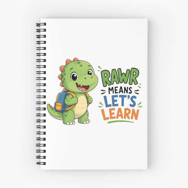 Item preview, Cute Dinosaur Back to School | Rawr Means Let's Learn | Kawaii Dino Student Sticker & T-Shirt designed and sold by MAPDDesigns.