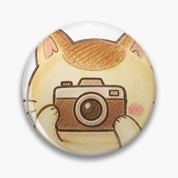 Item preview, SAY PANCAKE! Cute Camera Cat Sticker designed and sold by PancakePiano.