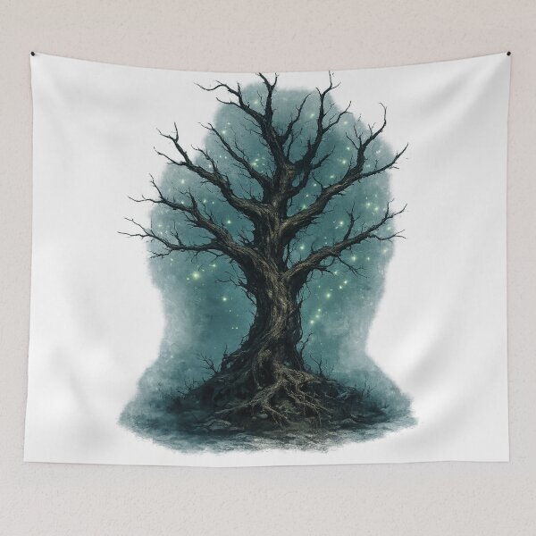 Item preview, Mystical Tree Dark Fantasy Gothic Nature Aesthetic Witchy Design designed and sold by irfanshikh.