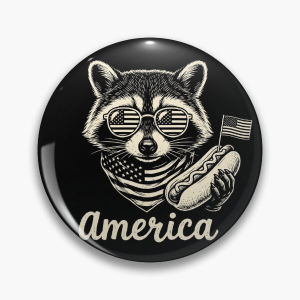Item preview, America Patriotic Raccoon Hot Dog July 4th Shirt designed and sold by TeNovaStudio.
