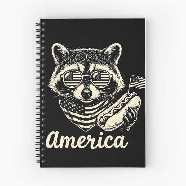 Item preview, America Patriotic Raccoon Hot Dog July 4th Shirt designed and sold by TeNovaStudio.