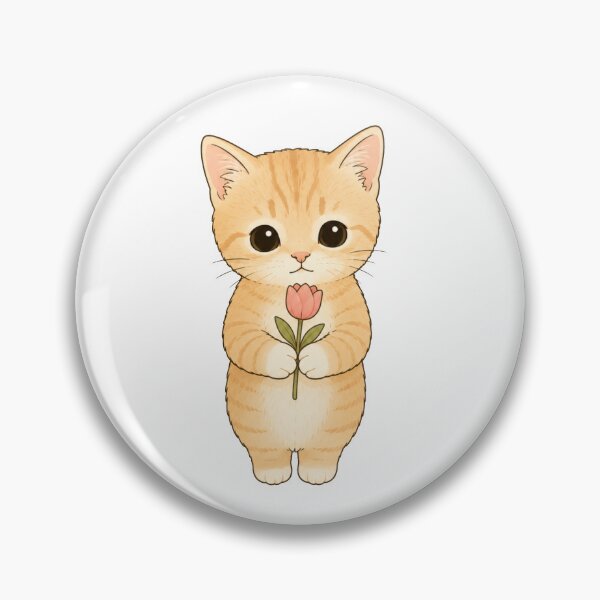 Item preview, Cute Cat with Flower Botanical Illustration designed and sold by Evv_u.