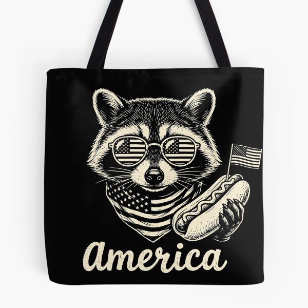 Item preview, America Patriotic Raccoon Hot Dog July 4th Shirt designed and sold by TeNovaStudio.