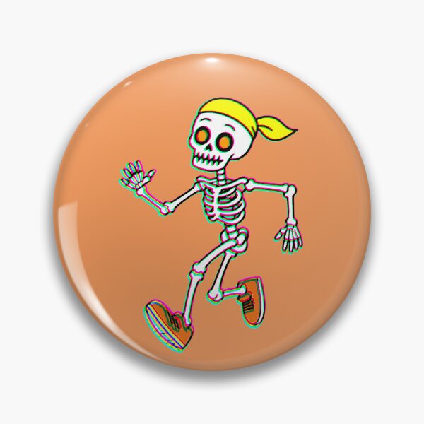 Item preview, Running Skeleton Halloween | Sporty Skull Orange Moon designed and sold by AstronautMerch.