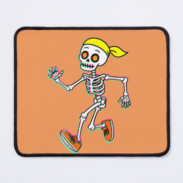 Item preview, Running Skeleton Halloween | Sporty Skull Orange Moon designed and sold by AstronautMerch.