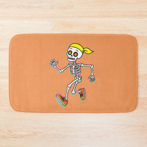 Item preview, Running Skeleton Halloween | Sporty Skull Orange Moon designed and sold by AstronautMerch.