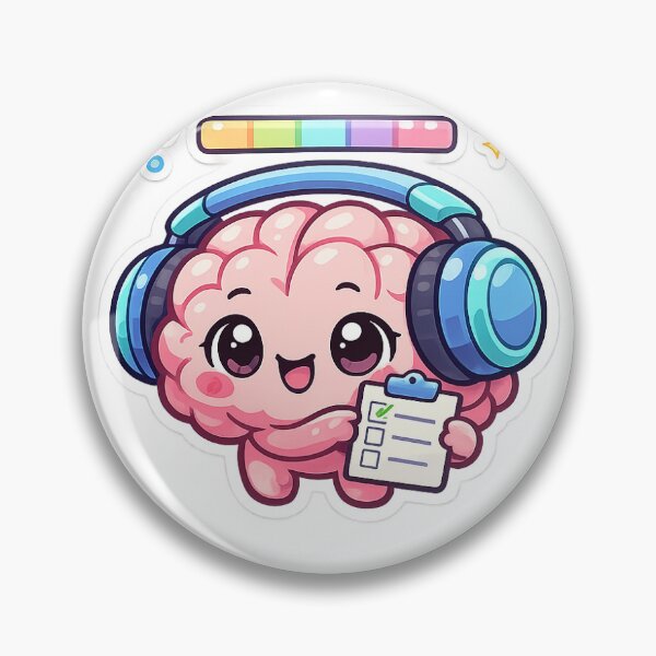 Item preview, Cute ADHD Brain Sticker – Kawaii Productivity & Neurodivergent Motivation Die-Cut Vinyl Sticker designed and sold by FUSION STUDIO.