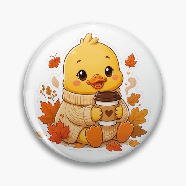 Item preview, Cute Cozy Duck Coffee Lover Sticker designed and sold by Brain shot.