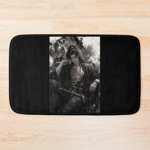 Item preview, Wuxia Warrior and White Tiger | Ink Wash Fantasy Art designed and sold by ManJiangHong.