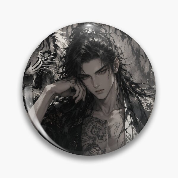 Item preview, Wuxia Warrior and White Tiger | Ink Wash Fantasy Art designed and sold by ManJiangHong.