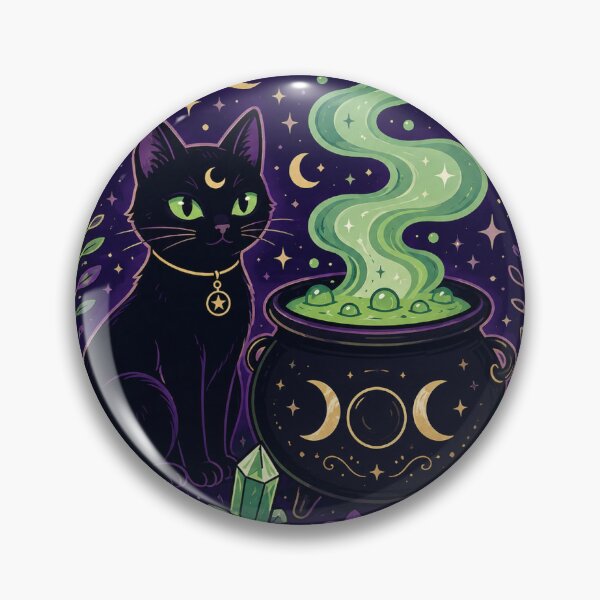 Item preview, Black Cat Potion Witch designed and sold by InkPixell.