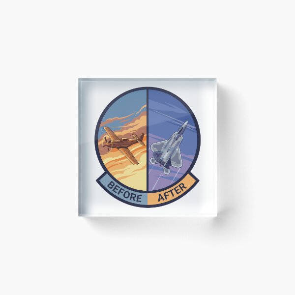 Item preview, P-51 to F-22 Before After Aviation Shield designed and sold by ArtDreams92.