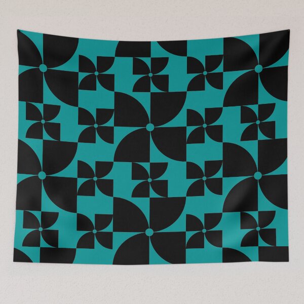 Item preview, Mid Century black floral Design 96 designed and sold by StefanStudioArt.